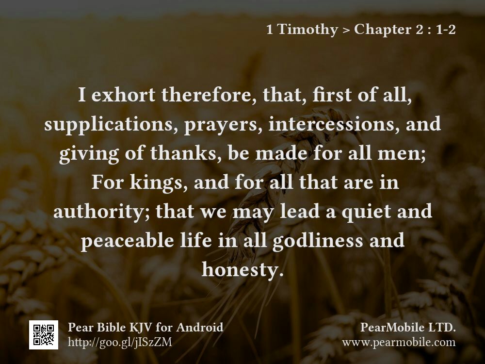 1 Timothy, Chapter 2:1-2